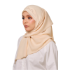 Sulam Mekar Ironless Chiffon Triangle Bawal in Wool Cream